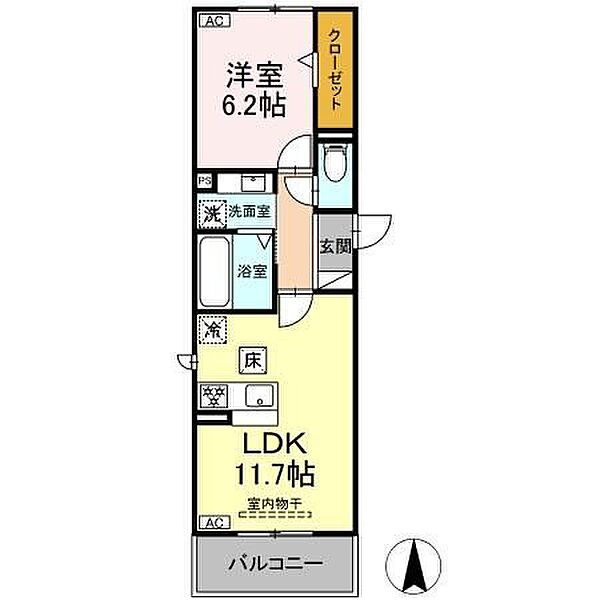 Grand(グラン)／Avan(アバン) Avan205｜岐阜県羽島郡岐南町下印食３丁目(賃貸アパート1LDK・2階・43.83㎡)の写真 その2