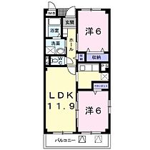 シャンパティール  ｜ 岐阜県岐阜市茜部菱野３丁目（賃貸マンション2LDK・3階・55.08㎡） その2