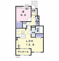 ジェルメ　アール　Ａ  ｜ 岐阜県岐阜市北鶉２丁目（賃貸アパート1LDK・1階・54.18㎡） その2