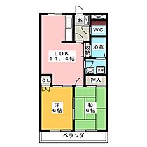 サンフィット21  ｜ 岐阜県岐阜市六条片田１丁目（賃貸マンション2LDK・2階・49.50㎡） その2