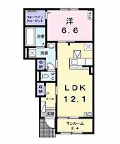 Ｃｕｏｒｅ(クオレ)　Ｂ  ｜ 岐阜県岐阜市薮田南３丁目（賃貸アパート1LDK・1階・52.38㎡） その2