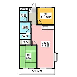 グランドハイム21 2LDKの間取図画像