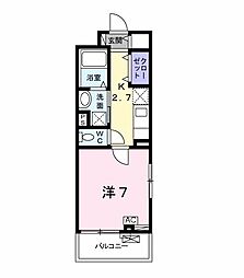 Ｍａｒｃｈｅ・マルシェII 2階1Kの間取り