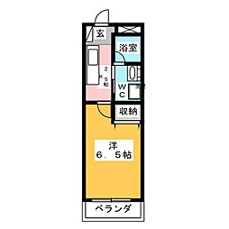 メゾンDICO 1Kの間取図画像
