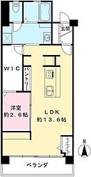 コーポはやしB 1LDKの間取図画像