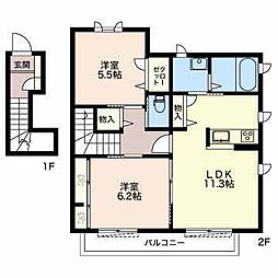 ClementHeim2 2LDKの間取図画像
