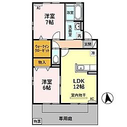 サニーコート 2LDKの間取図画像