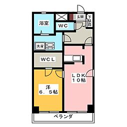 飯沼ビル 1LDKの間取図画像