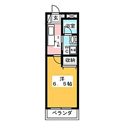 メゾンDICO 1Kの間取図画像