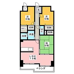 ゴールデン50 3LDKの間取図画像
