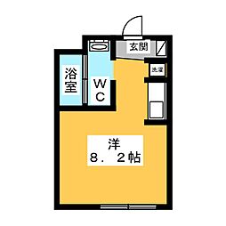 M.NET3&5 ワンルームの間取図画像