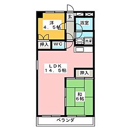 仙石ビル 2LDKの間取図画像