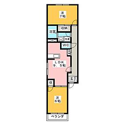 m・sフレグランス 2LDKの間取図画像