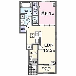 Sejour 1LDKの間取図画像