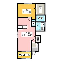 ロスペロス1 1LDKの間取図画像