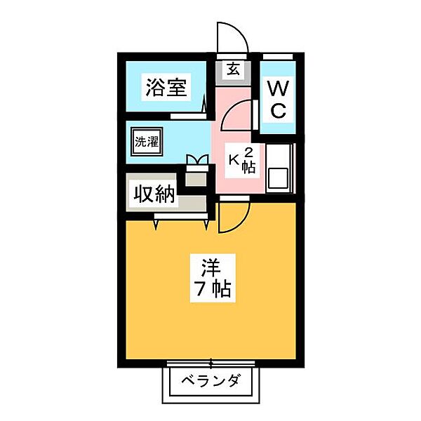 レジデンス高橋Ｄ ｜岐阜県岐阜市則武西２丁目(賃貸アパート1K・2階・23.46㎡)の写真 その2