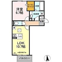 Granpia 103 ｜ 岐阜県岐阜市旦島中町２丁目12-5（賃貸アパート1LDK・1階・45.02㎡） その2