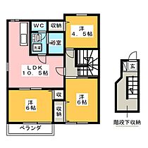 ヴァルトII　Ｂ  ｜ 岐阜県岐阜市粟野西３丁目（賃貸アパート3LDK・2階・65.57㎡） その2