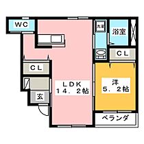 サバービア・2  ｜ 岐阜県岐阜市長良福光（賃貸アパート1LDK・1階・43.86㎡） その2