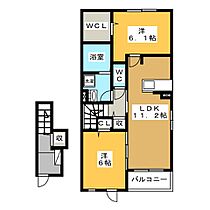 マーサK　A  ｜ 岐阜県岐阜市粟野東２丁目（賃貸アパート2LDK・2階・59.09㎡） その2