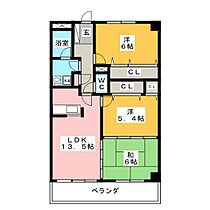 ロイヤルウインズヒル  ｜ 岐阜県岐阜市長良福光（賃貸マンション3LDK・6階・69.46㎡） その2