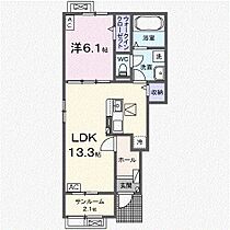 レベッカ 101 ｜ 岐阜県岐阜市粟野東３丁目475番地（賃貸アパート1LDK・1階・50.01㎡） その2