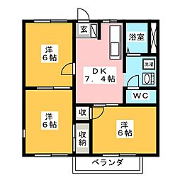 間取図画像 3DK