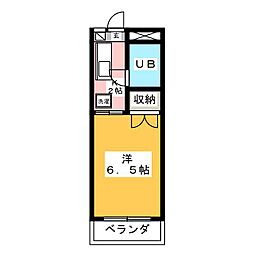 メゾンオット 1Kの間取図画像