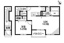 リーブルファイン則武本郷 1LDKの間取図画像