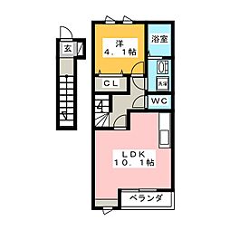 ラルーチェM 1LDKの間取図画像