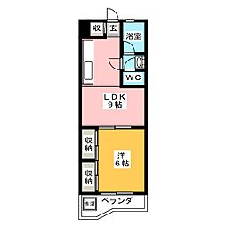 ノエル 1LDKの間取図画像