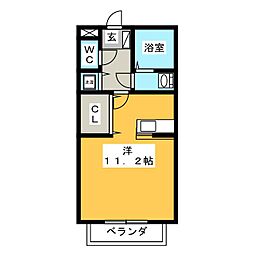 アルドーレ ワンルームの間取図画像