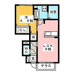 ワイズコート 1LDKの間取図画像