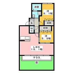 ウィステリア 2LDKの間取図画像