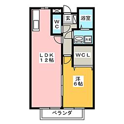 スカイ・ピア 1LDKの間取図画像