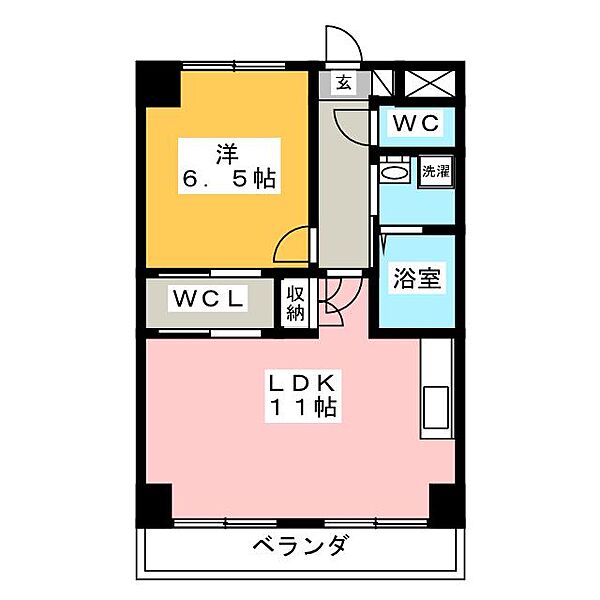 Ｙ’ｓ　Ｓｔａｇｅ　Ｗａｋａｍｉｙａ ｜岐阜県岐阜市若宮町８丁目(賃貸マンション1LDK・7階・43.68㎡)の写真 その2