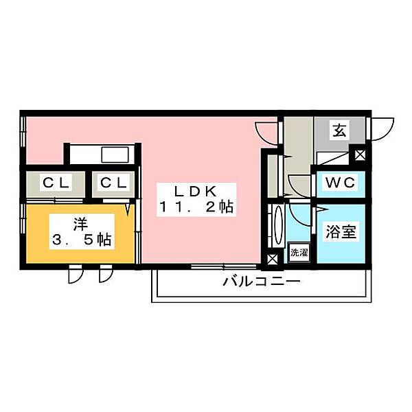 メイユール東丸 ｜岐阜県岐阜市加納東丸町１丁目(賃貸アパート1LDK・1階・37.78㎡)の写真 その2