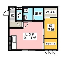 ベルエア岐阜  ｜ 岐阜県岐阜市加納清水町１丁目（賃貸アパート1LDK・3階・35.30㎡） その2