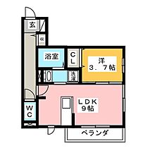 コンフォルト白山  ｜ 岐阜県岐阜市白山町３丁目（賃貸アパート1LDK・3階・34.74㎡） その2