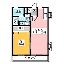 コーポミツワ5  ｜ 岐阜県岐阜市北一色２丁目（賃貸マンション1LDK・5階・39.60㎡） その2