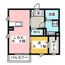 Ｆ・ｆｉｆｔｙ  ｜ 岐阜県岐阜市玉姓町１丁目（賃貸アパート1LDK・2階・35.44㎡） その2