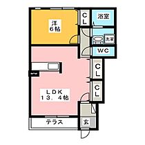 スリジェ  ｜ 岐阜県岐阜市清（賃貸アパート1LDK・1階・48.79㎡） その2