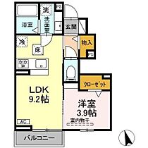 Ｃａｓａ　ａｒｃａ  ｜ 岐阜県岐阜市加納鉄砲町３丁目（賃貸アパート1LDK・1階・33.44㎡） その2