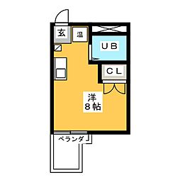 メゾン・ミエール ワンルームの間取図画像