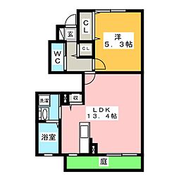 ステラ 1LDKの間取図画像