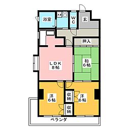Asuka'93 3LDKの間取図画像