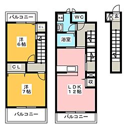 グリーンパーク 2LDKの間取図画像