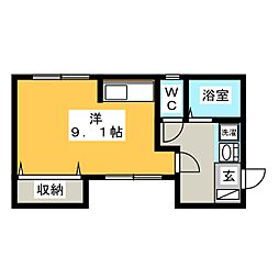 パークマンション ワンルームの間取図画像