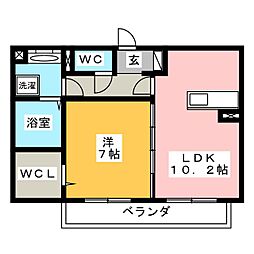 ウエストサイドレジデンス 1LDKの間取図画像