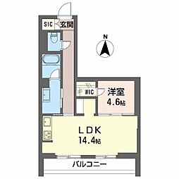 クレスティーク福住 1LDKの間取図画像